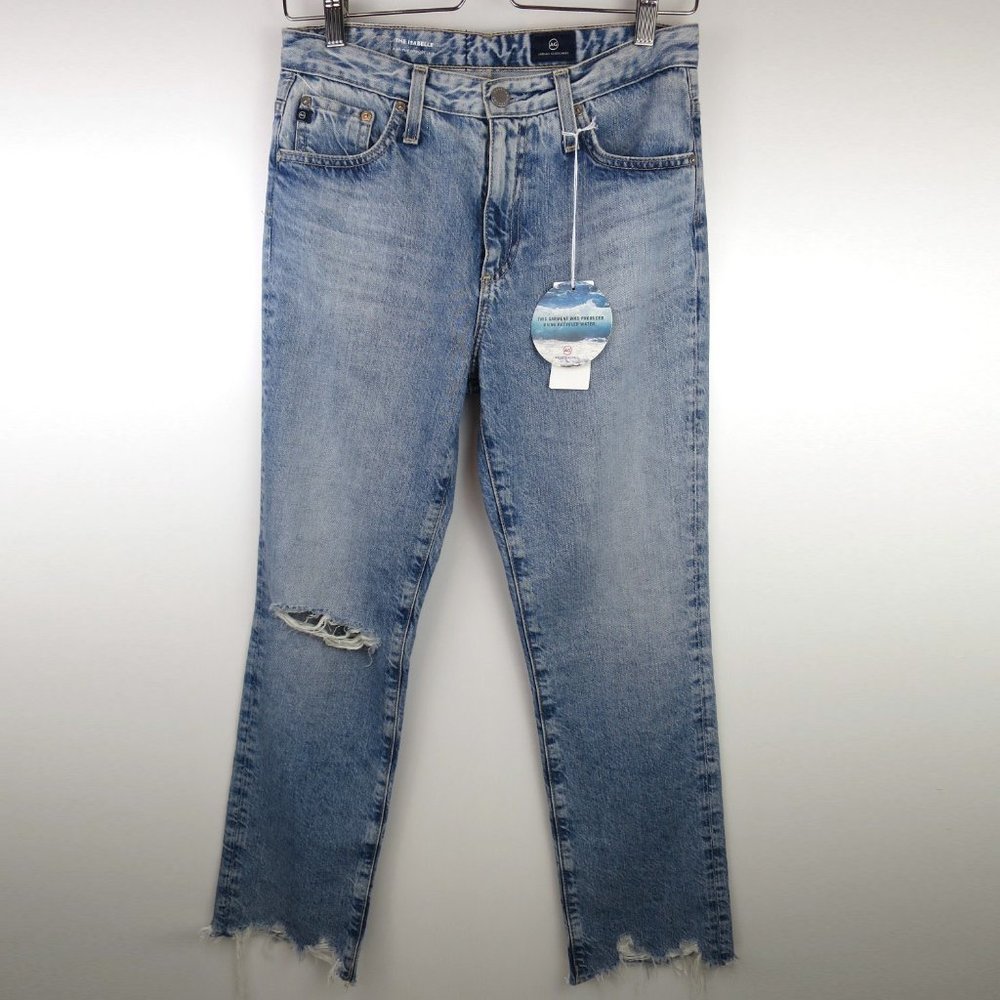 AG The Isabelle High-Rise Straight Crop Raw Hem 26 - Picture 5 of 14